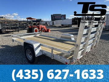 6.5x12 Bear Track BTU-W Aluminum Utility Trailer - 3.5K GVWR - Side Rails