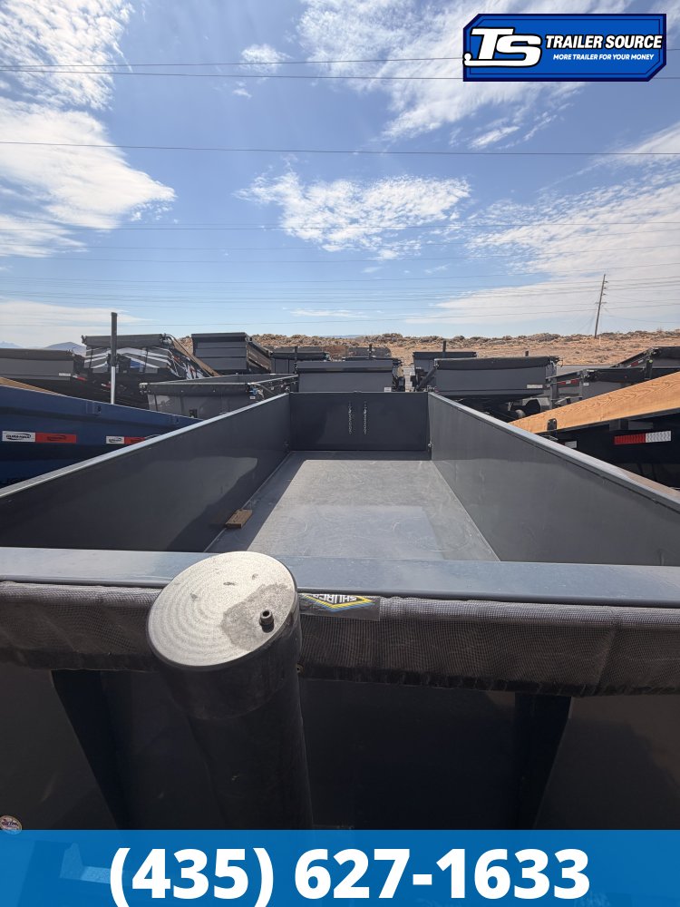 7x16 Lamar DT Dump Trailer - 36" Sides - 21K GVWR - 7 Gauge Floor, Stabilizer Jacks, Telescopic
