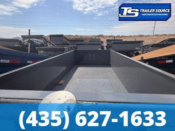 7x16 Lamar DT Dump Trailer - 36" Sides - 21K GVWR - 7 Gauge Floor, Stabilizer Jacks, Telescopic