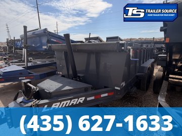 7x16 Lamar DT Dump Trailer - 36" Sides - 21K GVWR - 7 Gauge Floor, Stabilizer Jacks, Telescopic