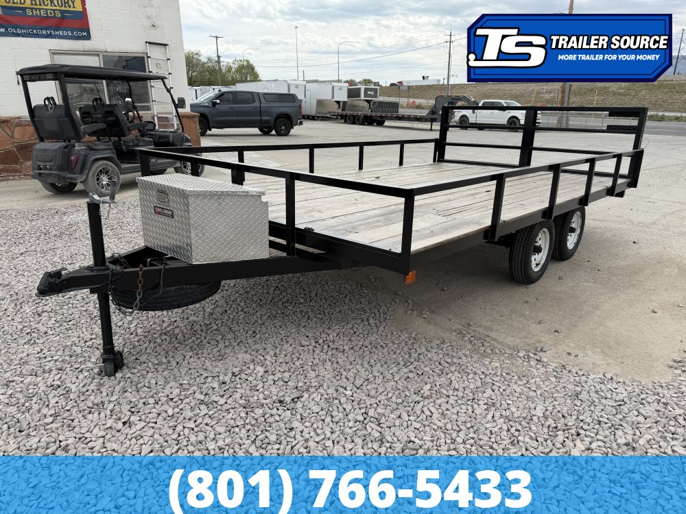 8x14 Diablo Deckover Utility Trailer - 7K GVWR - Bi-Fold Gate, Spare Tire, Tongue Box