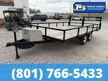 8x14 Diablo Deckover Utility Trailer - 7K GVWR - Bi-Fold Gate, Spare Tire, Tongue Box