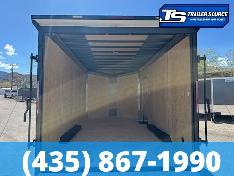 8.5x16 Look Element SE Enclosed Cargo Trailer - 7'0" Interior - 10K GVWR - .080 PolyCor, Alloy Wheels, Black Out Package, Drive Over Wheel Boxes, Rear Spoiler w/ Load Lights
