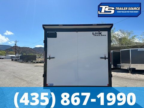 8.5x16 Look Element SE Enclosed Cargo Trailer - 7'0" Interior - 10K GVWR - .080 PolyCor, Alloy Wheels, Black Out Package, Drive Over Wheel Boxes, Rear Spoiler w/ Load Lights