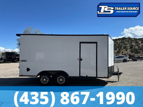 8.5x16 Look Element SE Enclosed Cargo Trailer - 7'0" Interior - 10K GVWR - .080 PolyCor, Alloy Wheels, Black Out Package, Drive Over Wheel Boxes, Rear Spoiler w/ Load Lights