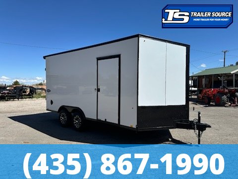 8.5x16 Look Element SE Enclosed Cargo Trailer - 7'0" Interior - 10K GVWR - .080 PolyCor, Alloy Wheels, Black Out Package, Drive Over Wheel Boxes, Rear Spoiler w/ Load Lights