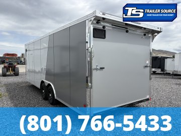 8.5x24 American Hauler Mach Enclosed Car Hauler Trailer - 7'0" Interior - 10K GVWR - .080 PolyCor, 2 Tone Color, Rear Spoiler w/ Load Lights