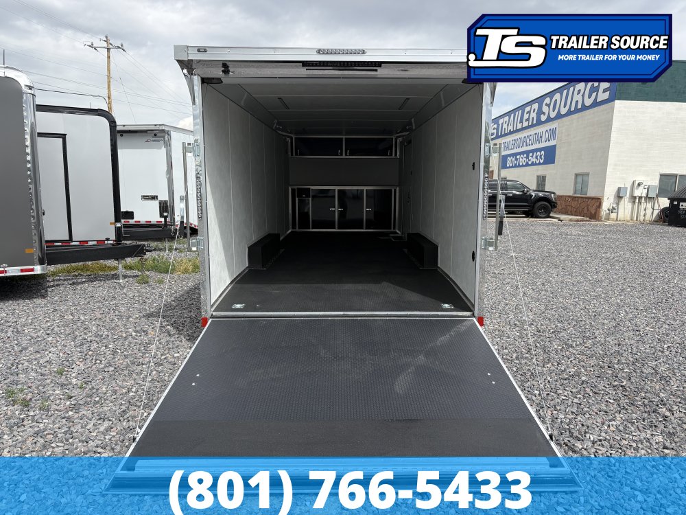 8.5x24 American Hauler Mach Enclosed Car Hauler Trailer - 7'0" Interior - 10K GVWR - .080 PolyCor, 2 Tone Color, Rear Spoiler w/ Load Lights