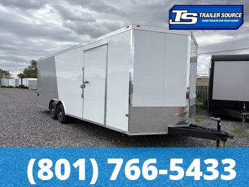 8.5x24 American Hauler Mach Enclosed Car Hauler Trailer - 7'0" Interior - 10K GVWR - .080 PolyCor, 2 Tone Color, Rear Spoiler w/ Load Lights