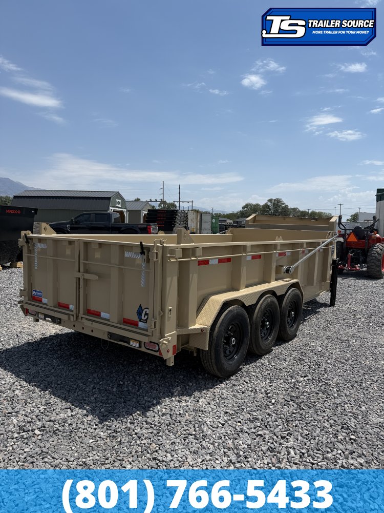 7x16 Diamond C LPT-GN 307 Gooseneck Dump Trailer - 32" Sides - 24K GVWR - 14 Ply Tires, ABS Brakes, Board Brackets, Hydraulic Jack(s)
