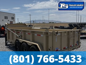 7x16 Diamond C LPT-GN 307 Gooseneck Dump Trailer - 32" Sides - 24K GVWR - 14 Ply Tires, ABS Brakes, Board Brackets, Hydraulic Jack(s)
