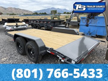 7x16 Lamar H6 Equipment Trailer - 14K GVWR - D-Rings, Tongue Box, Winch Plate