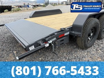 7x16 Lamar H6 Equipment Trailer - 14K GVWR - D-Rings, Tongue Box, Winch Plate