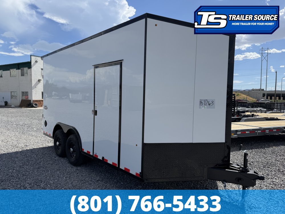 8.5x16 Look Element SE Enclosed Cargo Trailer - 7'6" Interior - 14K GVWR - .080 PolyCor, Black Out Package, Rear Spoiler w/ Load Lights