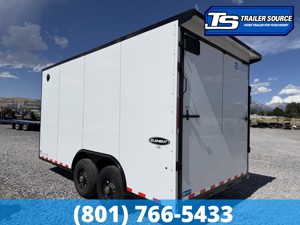 8.5x16 Look Element SE Enclosed Cargo Trailer - 7'6" Interior - 14K GVWR - .080 PolyCor, Black Out Package, Rear Spoiler w/ Load Lights