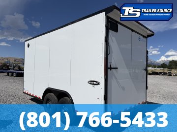 8.5x16 Look Element SE Enclosed Cargo Trailer - 7'6" Interior - 14K GVWR - .080 PolyCor, Black Out Package, Rear Spoiler w/ Load Lights