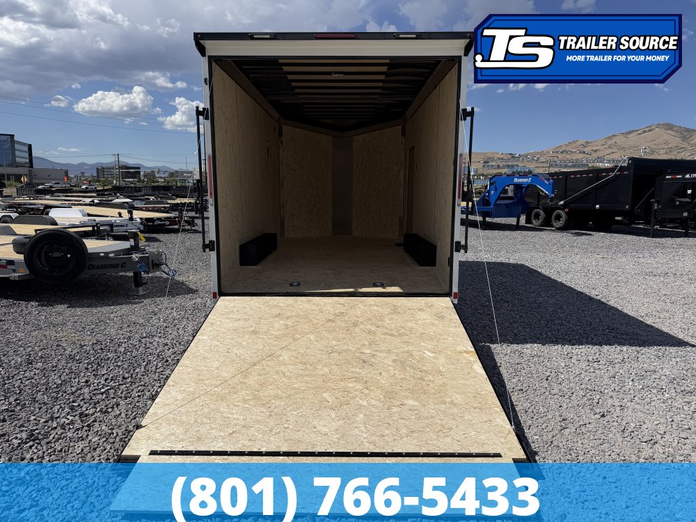 8.5x16 Look Element SE Enclosed Cargo Trailer - 7'6" Interior - 14K GVWR - .080 PolyCor, Black Out Package, Rear Spoiler w/ Load Lights