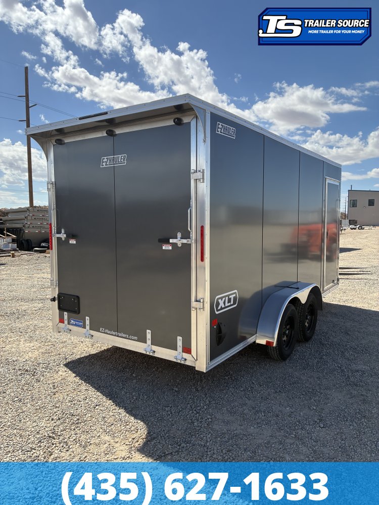 7x16 Alcom EZ Hauler XLT Aluminum Enclosed Cargo Trailer - 7'0" Interior - 7K GVWR - .080 PolyCor, Translucent Roof