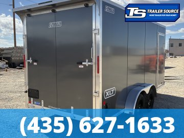 7x16 Alcom EZ Hauler XLT Aluminum Enclosed Cargo Trailer - 7'0" Interior - 7K GVWR - .080 PolyCor, Translucent Roof