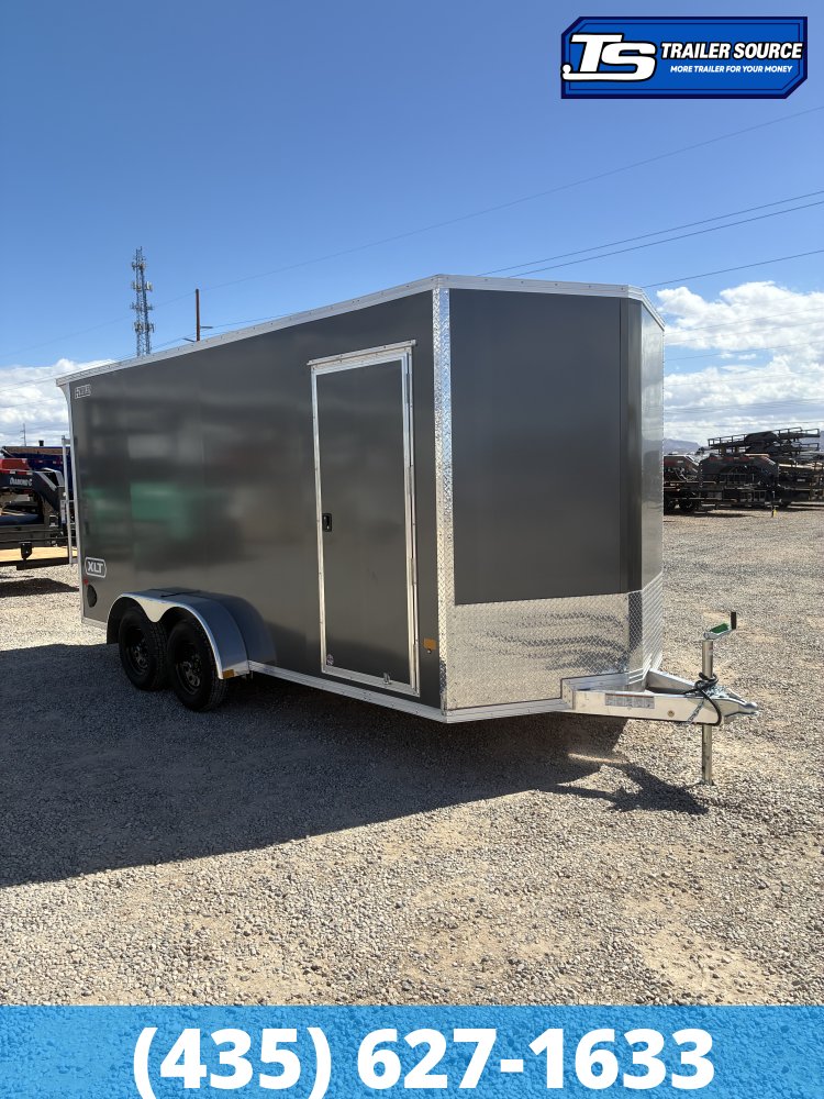 7x16 Alcom EZ Hauler XLT Aluminum Enclosed Cargo Trailer - 7'0" Interior - 7K GVWR - .080 PolyCor, Translucent Roof