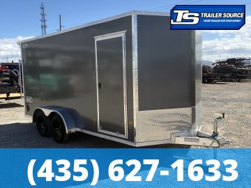 7x16 Alcom EZ Hauler XLT Aluminum Enclosed Cargo Trailer - 7'0" Interior - 7K GVWR - .080 PolyCor, Translucent Roof