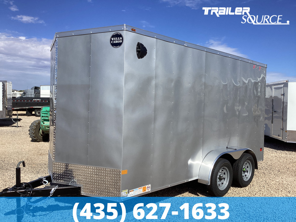7x14 Wells Cargo Fast Trac Deluxe 7'0" Interior 7K Tandem Axle Enclosed Cargo