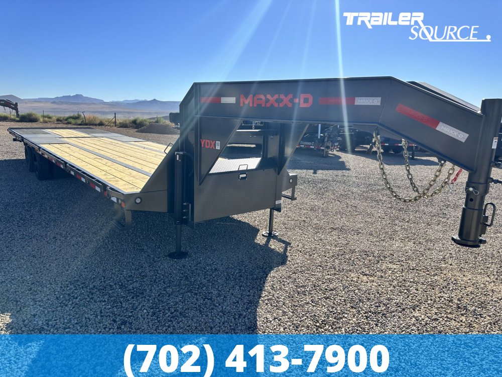 8.5x34 Maxx-D YDX Gooseneck Equipment Trailer -  30K GVWR - 15K Axles, HDSS Suspension, Hydraulic Disc Brakes, Hydraulic Jack(s), Solar Panel