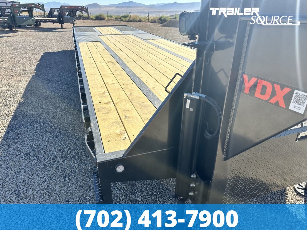 8.5x34 Maxx-D YDX Gooseneck Equipment Trailer -  30K GVWR - 15K Axles, HDSS Suspension, Hydraulic Disc Brakes, Hydraulic Jack(s), Solar Panel