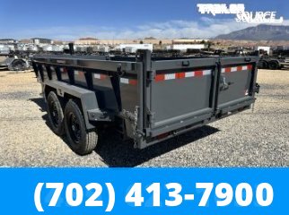 7x14 Lamar DT Telescopic 24" Sides 14K Dump Trailer