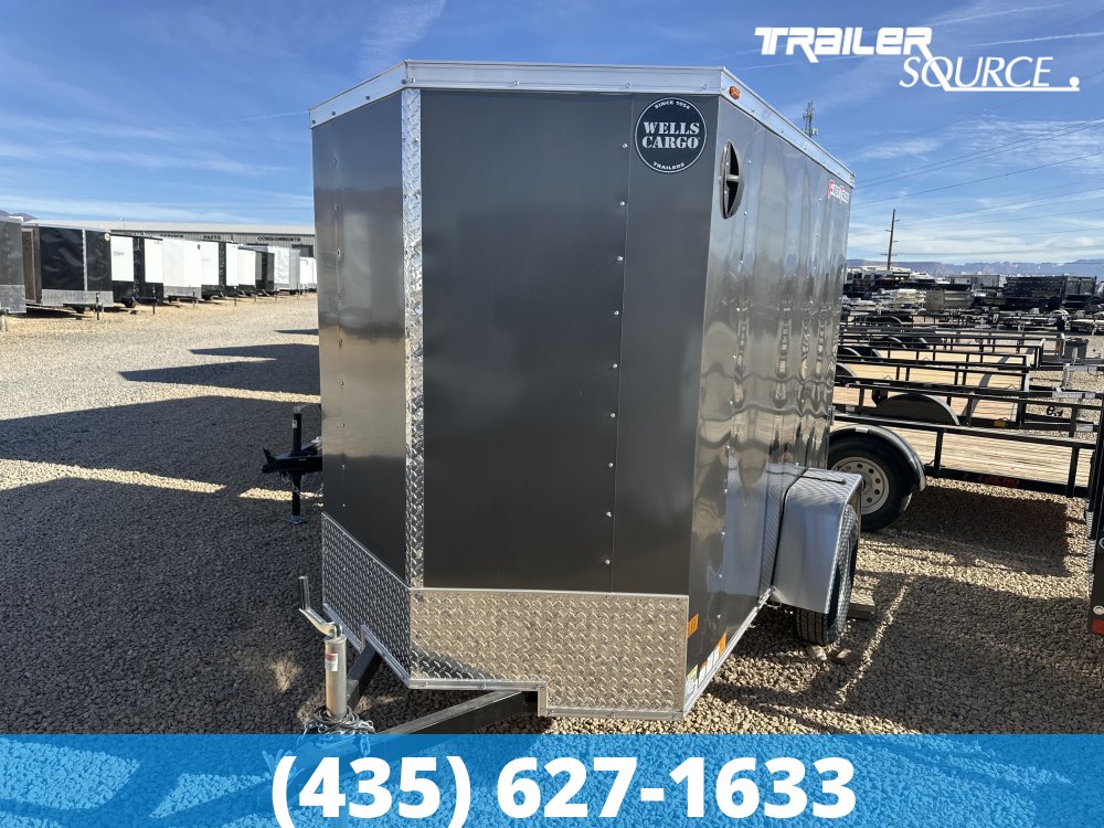 5x8 Wells Cargo Fast Trac Deluxe 6'0" Interior Single Axle Enclosed Cargo