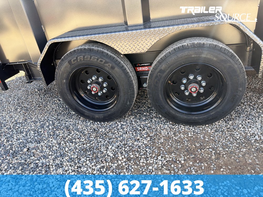 7x14 Diamond C LPT 208 Dump Trailer - 44" Sides - 18K GVWR - 18 Ply Tire Upgrade, Long Arm Tarp