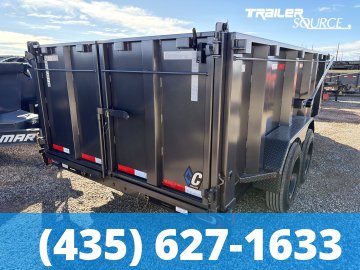 7x14 Diamond C LPT 208 Dump Trailer - 44" Sides - 18K GVWR - 18 Ply Tire Upgrade, Long Arm Tarp