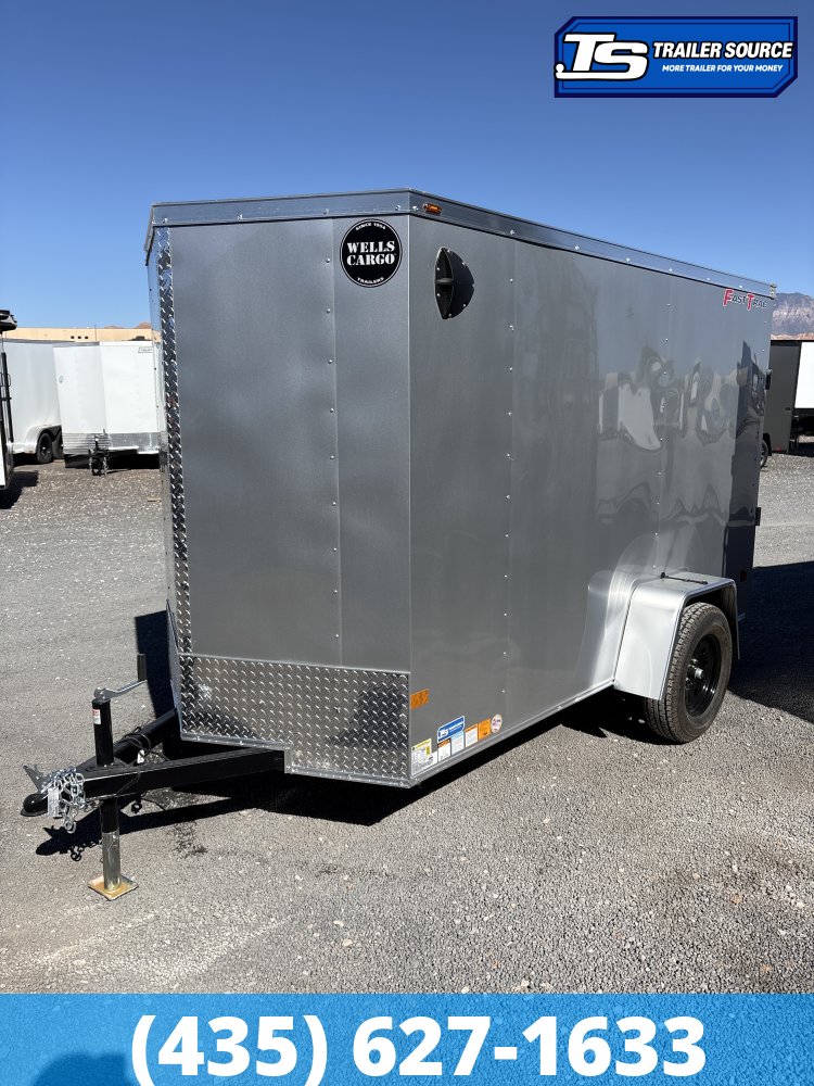 5x10 Wells Cargo Fast Trac Deluxe Enclosed Cargo Trailer - 6'0" Interior - 3.5K GVWR - Ramp Door, Side Door