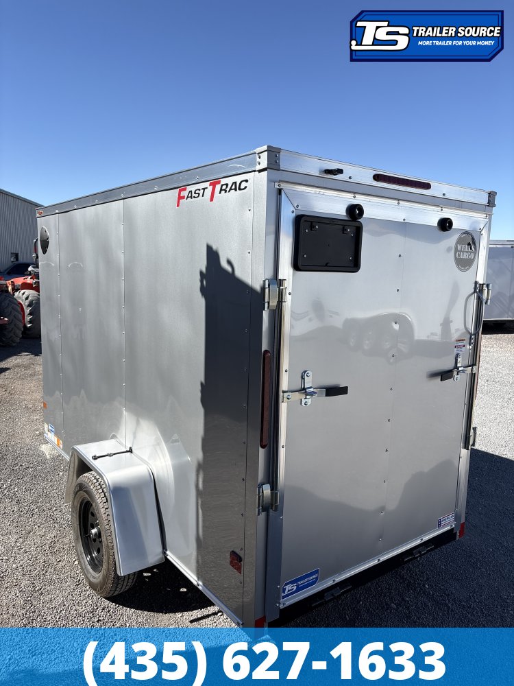 5x10 Wells Cargo Fast Trac Deluxe Enclosed Cargo Trailer - 6'0" Interior - 3.5K GVWR - Ramp Door, Side Door