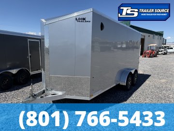 7x16 Look Vision Aluminum Enclosed Car Hauler Trailer - 7'6" Interior - 7K GVWR - Alloy Wheels, Ramp Door, Rear Load Lights