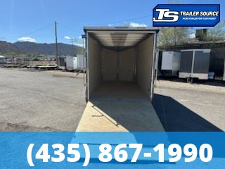 7x16 Look Vision Enclosed Car Hauler Trailer - 7'0" Interior - 7K GVWR - Alloy Wheels, Rear Spoiler w/ Load Lights