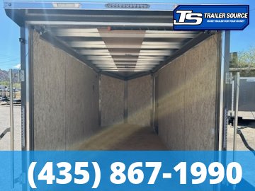 7x16 Look Vision Enclosed Car Hauler Trailer - 7'0" Interior - 7K GVWR - Alloy Wheels, Rear Spoiler w/ Load Lights