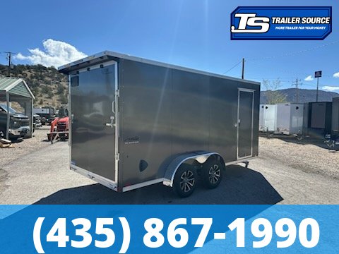 7x16 Look Vision Enclosed Car Hauler Trailer - 7'0" Interior - 7K GVWR - Alloy Wheels, Rear Spoiler w/ Load Lights