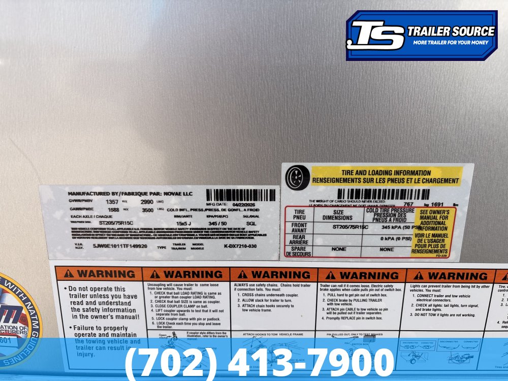 6x10 Look ST DLX Enclosed Cargo Trailer - 6'6" Interior - 3.5K GVWR - 16" Cross Member Upgrade, Torsion Axles