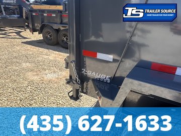 7x16 Lamar DT Gooseneck Dump Trailer - 48" Sides - 21K GVWR - Stabilizer Jacks, Telescopic