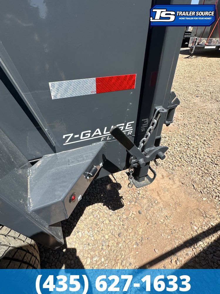 7x16 Lamar DT Gooseneck Dump Trailer - 48" Sides - 21K GVWR - Stabilizer Jacks, Telescopic
