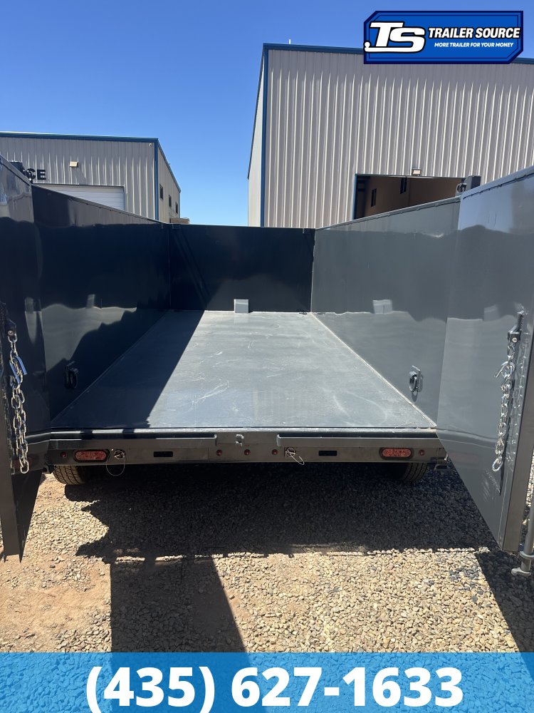 7x16 Lamar DT Gooseneck Dump Trailer - 48" Sides - 21K GVWR - Stabilizer Jacks, Telescopic