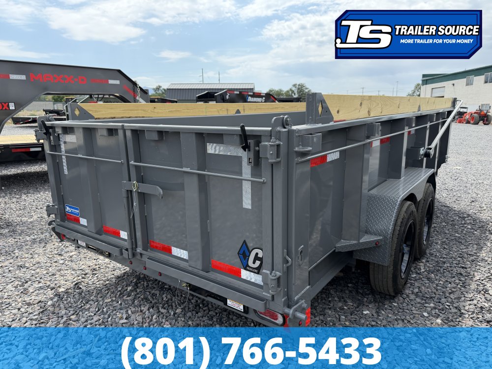 7x16 Diamond C LPT 208 Dump Trailer - 32" Sides - 18K GVWR - 18 Ply Tires, ABS Brakes, Board Brackets, Hydraulic Jack(s)