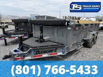 7x16 Diamond C LPT 208 Dump Trailer - 32" Sides - 18K GVWR - 18 Ply Tires, ABS Brakes, Board Brackets, Hydraulic Jack(s)