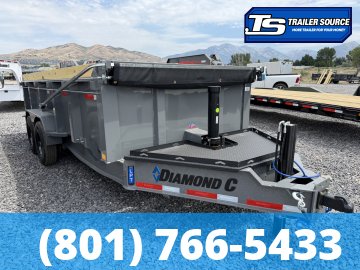 7x16 Diamond C LPT 208 Dump Trailer - 32" Sides - 18K GVWR - 18 Ply Tires, ABS Brakes, Board Brackets, Hydraulic Jack(s)