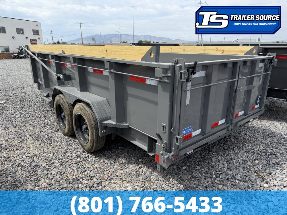 7x16 Diamond C LPT 208 Dump Trailer - 32" Sides - 18K GVWR - 18 Ply Tires, ABS Brakes, Board Brackets, Hydraulic Jack(s)