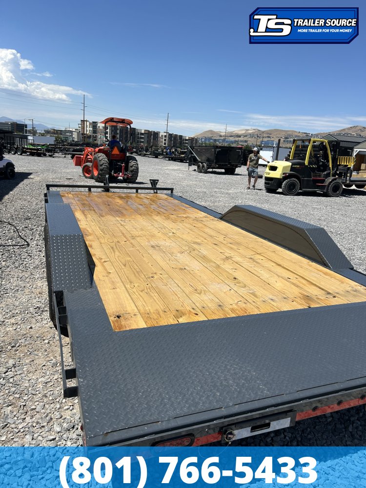 8.5x20 Lamar CC Wide Body w/ Drive Over Fenders Flatbed Car Hauler Trailer - 10K GVWR -