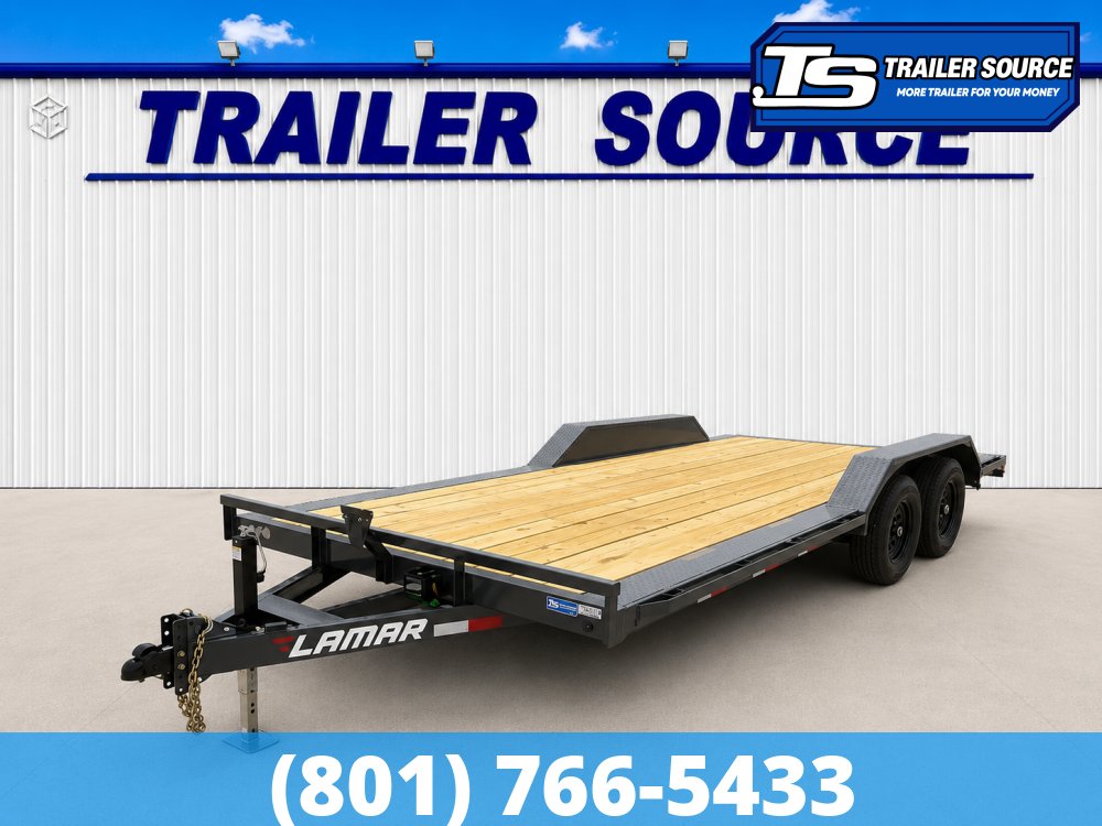 8.5x20 Lamar CC Wide Body w/ Drive Over Fenders Flatbed Car Hauler