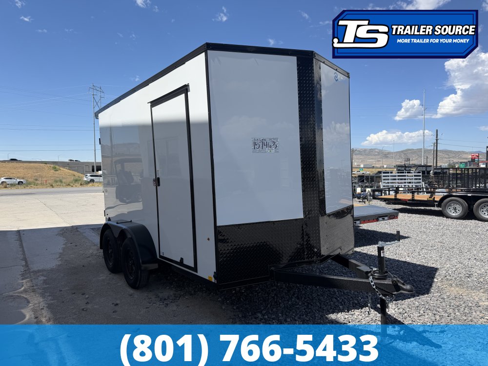 7x12 Look ST DLX Enclosed Cargo Trailer - 7'0" Interior - 7K GVWR - .080 PolyCor, Black Out Package, Rear Spoiler w/ Load Lights