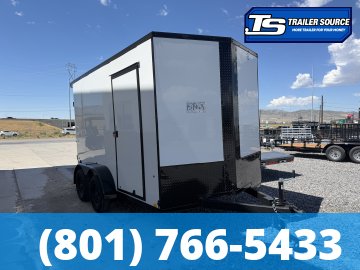 7x12 Look ST DLX Enclosed Cargo Trailer - 7'0" Interior - 7K GVWR - .080 PolyCor, Black Out Package, Rear Spoiler w/ Load Lights